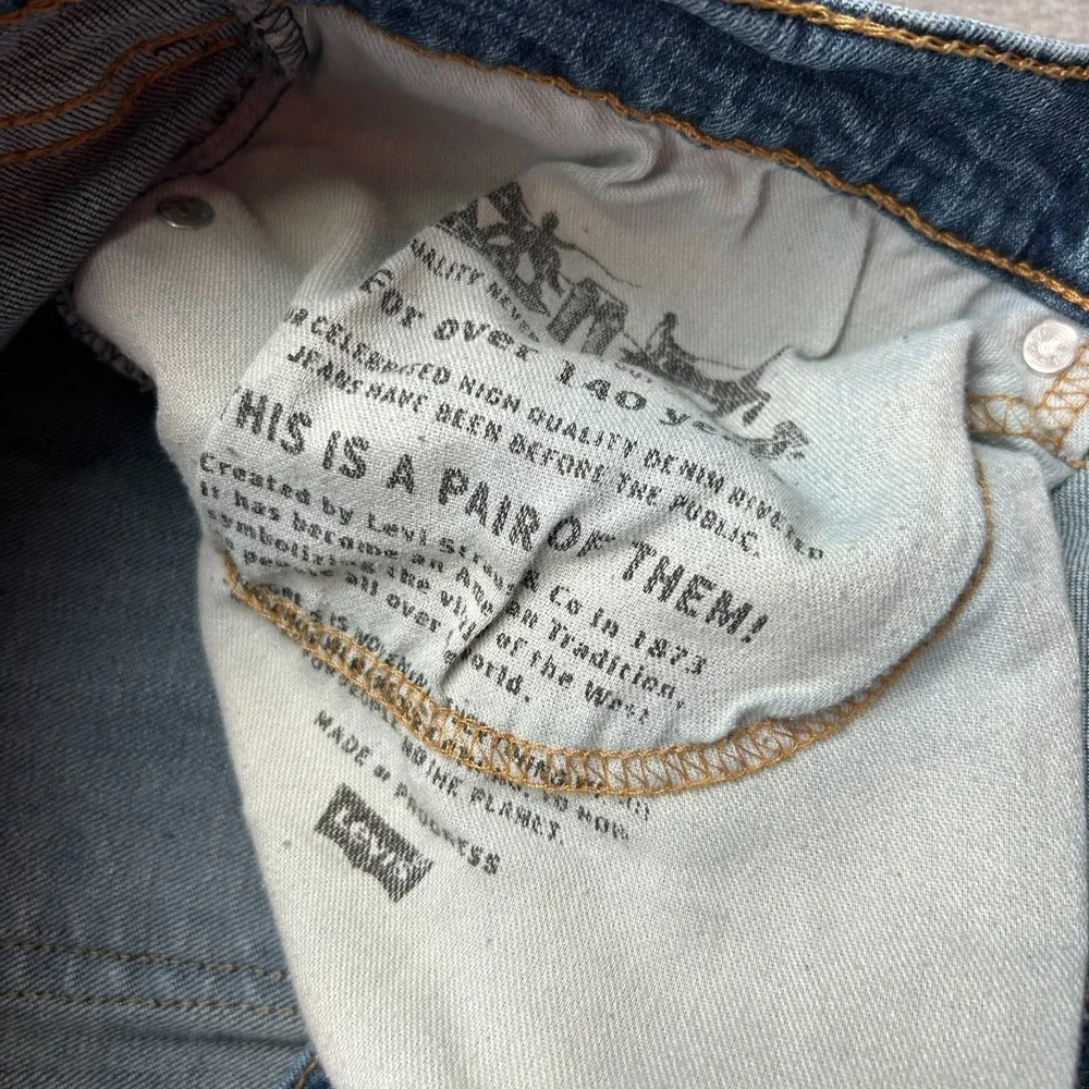 Levi's 505 Straight Leg Jeans Mens 34x31 Blue‎ Denim Pants Classic Red Tab